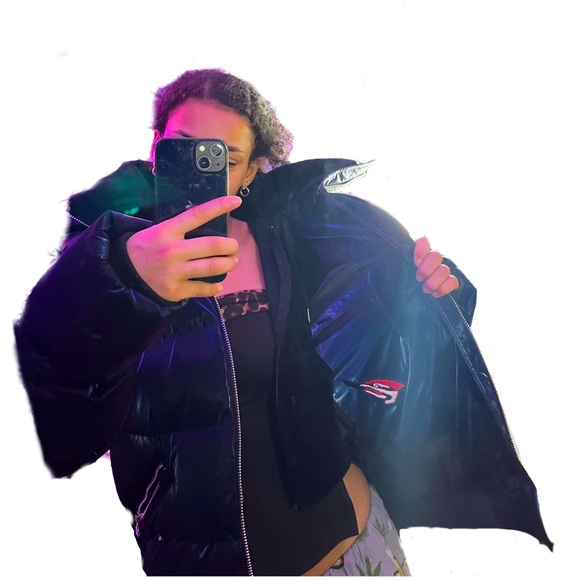 All wet Navy blue Woodpecker woods bomber jacket - Picture 3 of 7